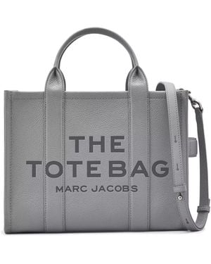 Marc Jacobs Borsa Leather Medium Tote Cement - Grey
