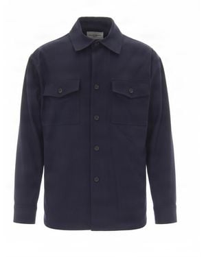 Paolo Pecora Overshirt Tinta Unita Blu - Blue
