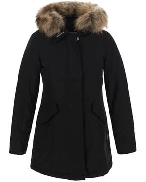 Woolrich Parka Arctic Con Pelliccia Removibile Nero - Black