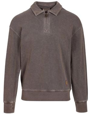 Carhartt Polo Harper Tobacco Garment Dyed - Grey
