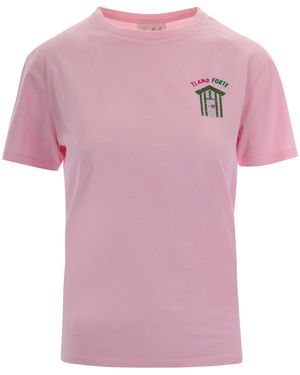 MC2 Saint Barth Embellished Crew Neck T-Shirt - Pink