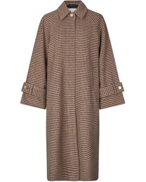 Samsøe & Samsøe Cappotto Alma 13183 Aluminum Ch - Marrone