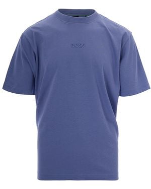 BOSS T-Shirt Jersey Logo Light Pastel Bliue - Blue