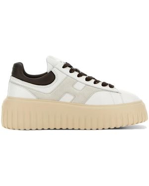 Hogan Trainers H-Stripes Bianco/Grigio/Marrone - White