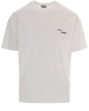 A.P.C. Straight-Cut T-Shirt With A. P.C. Frgmt Logo - White