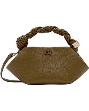 Ganni Borsa A Mano Mini Bou Bag Military - Green