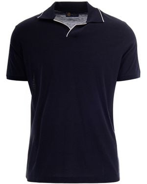 Paul & Shark Mini Polo With Silk Blend - Blue
