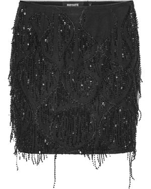 ROTATE BIRGER CHRISTENSEN Minigonna Con Paillettes Nera - Nero
