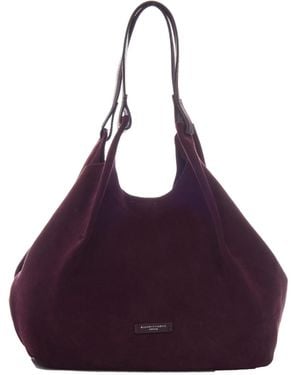Gianni Chiarini Borsa Dua Suede Amarone - Purple