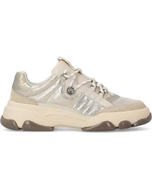 Pinko Trainers Athena 01 Suede Platinum - White
