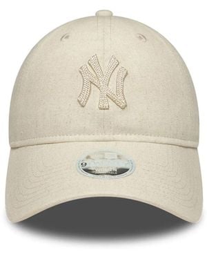 KTZ Cappellino 9Twenty New York Yankees Mlb Linen Chiaro Donna - White