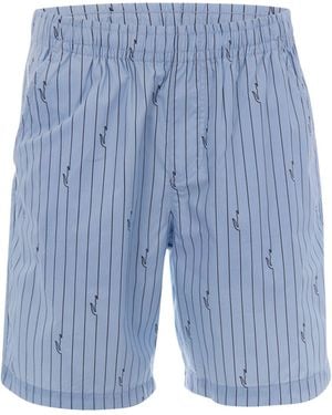 Lacoste Bermuda Righe Coccodrillo Blu - Blue