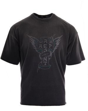Represent T-Shirt Westside Stained - Black
