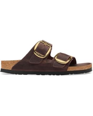 Birkenstock Anatomical Cork Footbed Sandal With-Tone Buckles - Brown