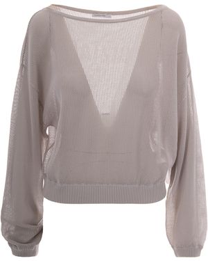 Patrizia Pepe Maglia Retata Fresh - Grey