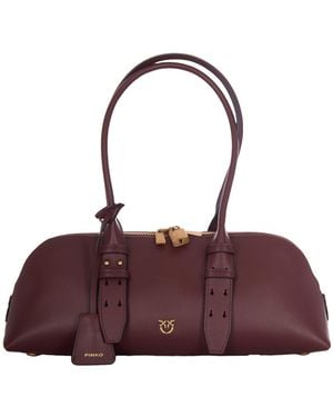Pinko Bowling Bag Big Burgundy Wine/Antique - Purple
