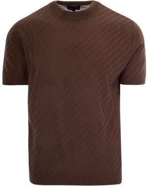 Emporio Armani T-Shirt Operata - Brown