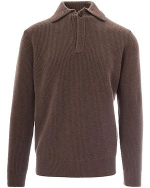 Ballantyne Maglione Polo Marrone