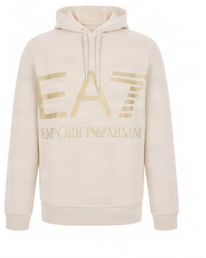 EA7 Logo Hoodie - White