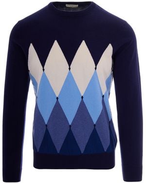 Ballantyne Maglia Rombi Blu Oltremare - Blue