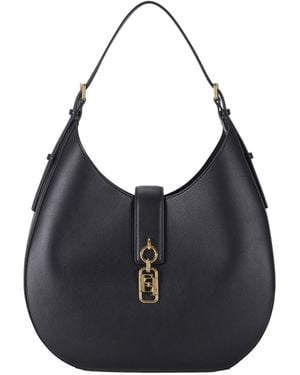 Elisabetta Franchi Round Hobo Bag - Black