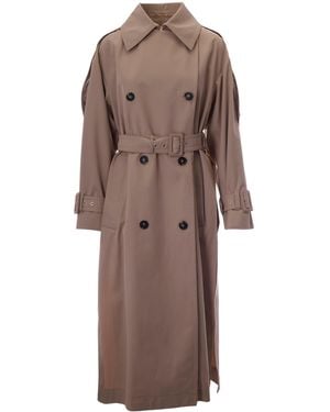 Sportmax Trench Twill Antigoccia - Brown