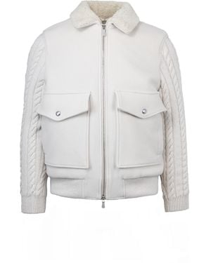 Eleventy Giubbino Con Inserti - White