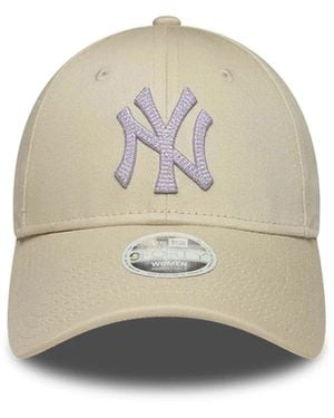 KTZ Cappellino 9Forty New York Yankees Mlb Metallic Chiaro Donna - White