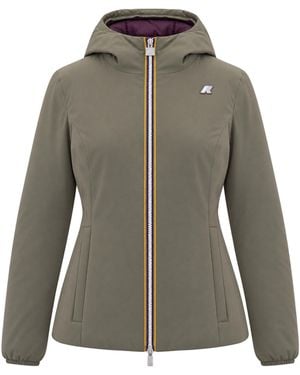 K-Way Giubbino Lily St Warm Army Mauve Wine - Grigio