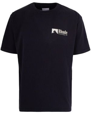 Rhude Logo Crew Neck T-Shirt - Black