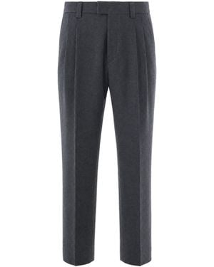 Paolo Pecora Pantalone Stretch Grigio Melange - Gray