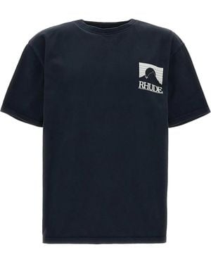 Rhude Classic Mini T-Shirt For - Blue