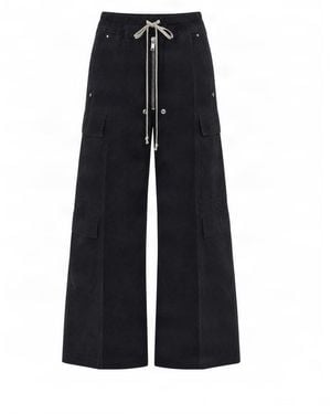 Rick Owens Pantalone Double Cargo Jumbo Belas - Black