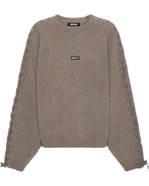ROTATE BIRGER CHRISTENSEN Knit Jumper Lacing - Brown