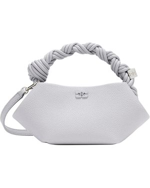Ganni Borsa Bou Mini Grain Quiet - White