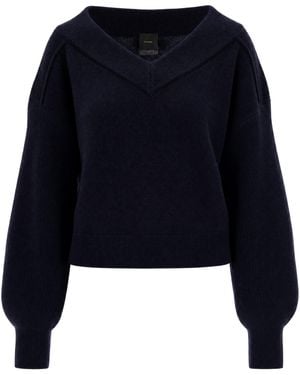 Pinko Maglia V Blu Marino Cupo