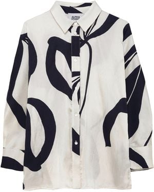 Alpha Studio Camicia Kimono Crikle Flower - Multicolor