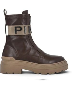 Pinko Stivaletto Mia Lettering - Brown