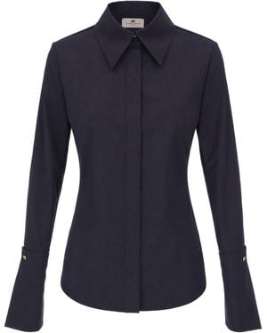Elisabetta Franchi Regular Solid Shirt - Blue
