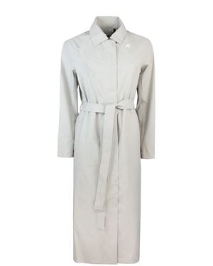 K-Way Trench Barbra Stretch Ecrù - Bianco