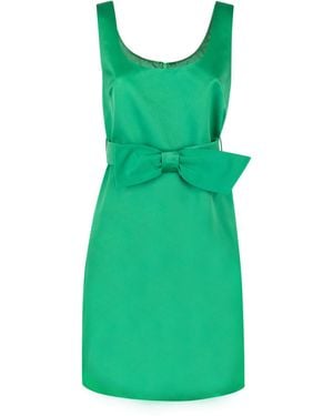 P.A.R.O.S.H. Elegant Dress With Bow - Green