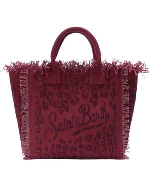 MC2 Saint Barth Borsa Vanity Strass Leopard - Purple