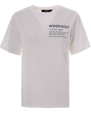 Weekend by Maxmara Printed T-Shirt - White