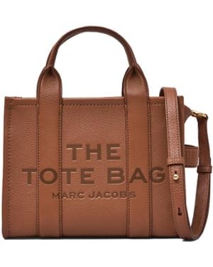 Marc Jacobs Borsa A Mano The Leather Small Tote Bag - Brown
