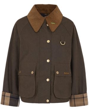 Barbour Giacca Modern Spey Wax Beech Birchwood - Brown