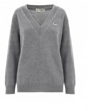 Fiorucci Maglione Patch Angels - Gray