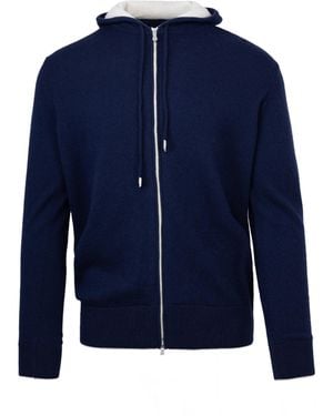 Eleventy Maglia Full Zip Blu - Blue
