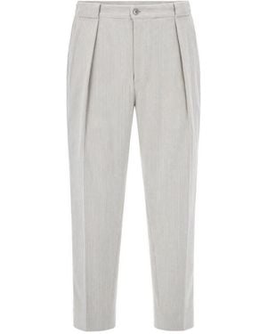 BRIGLIA Pantalone Sartoriale Velluto Grigio Chiaro - Gray
