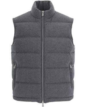 Eleventy Gilet Full Zip Grigio Medio Melange - Grey