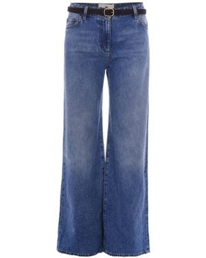 Elisabetta Franchi Jeans Palazzo Vintage - Blue